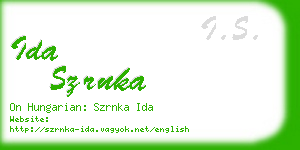 ida szrnka business card